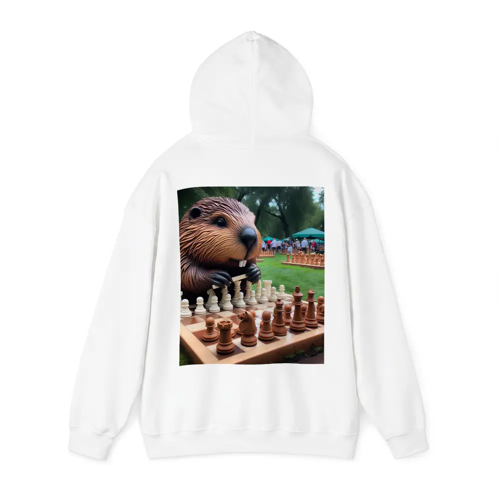 Beaver Playing Chess in Green Park – Hoodies