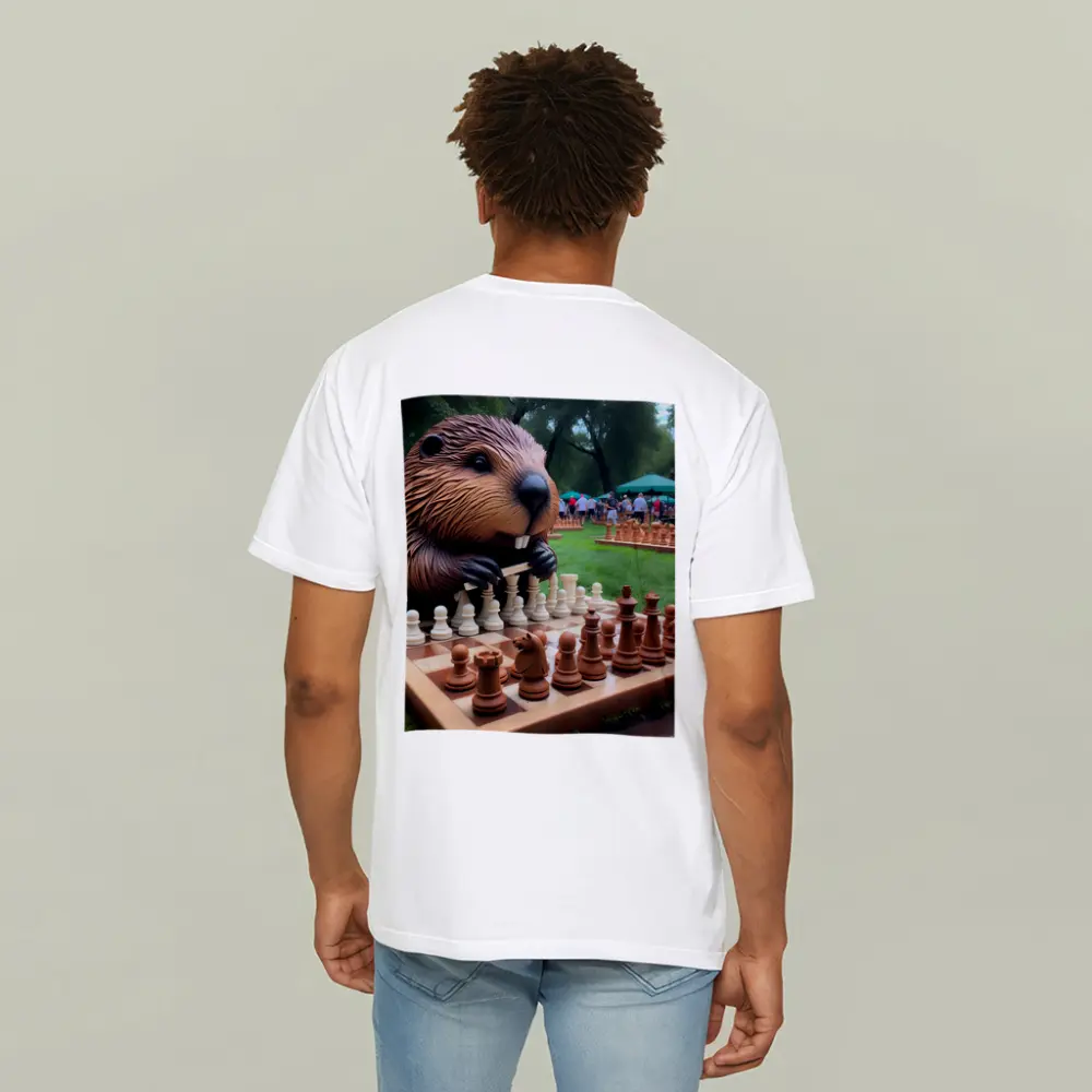 Beaver Playing Chess in Green Park – T-Shirts
