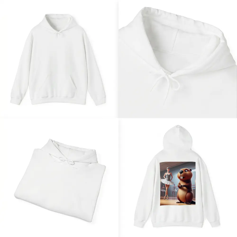 Beaver and Ballerina in Dance Studio – Hoodies