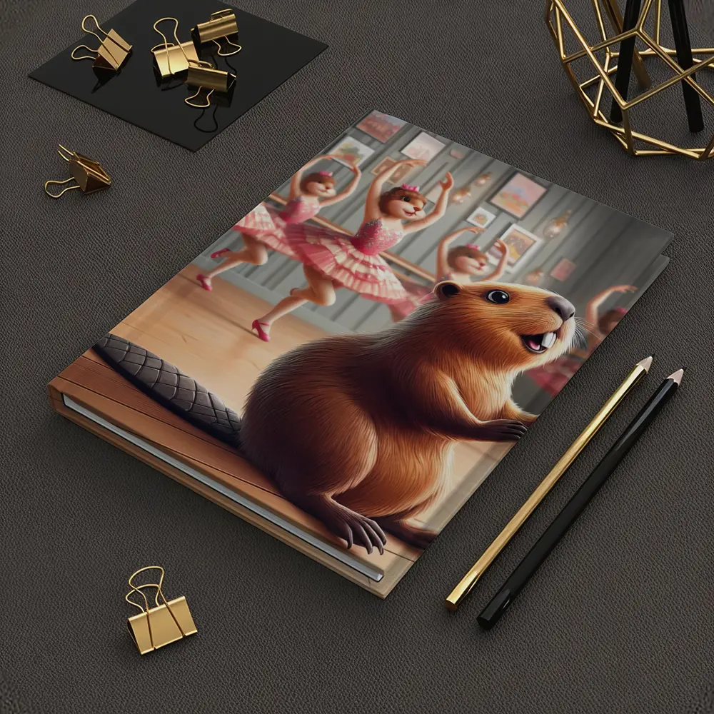Beaver Dancing In Pink Ballet Studio – Notebooks