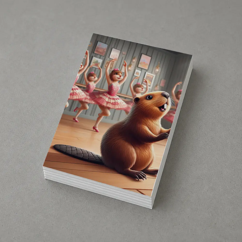 Beaver Dancing In Pink Ballet Studio – Postcards