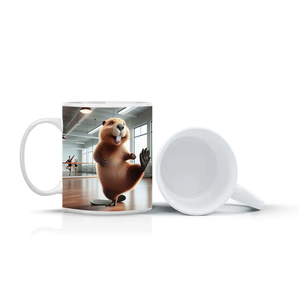 Dancing Beaver In Ballet Studio – Mugs
