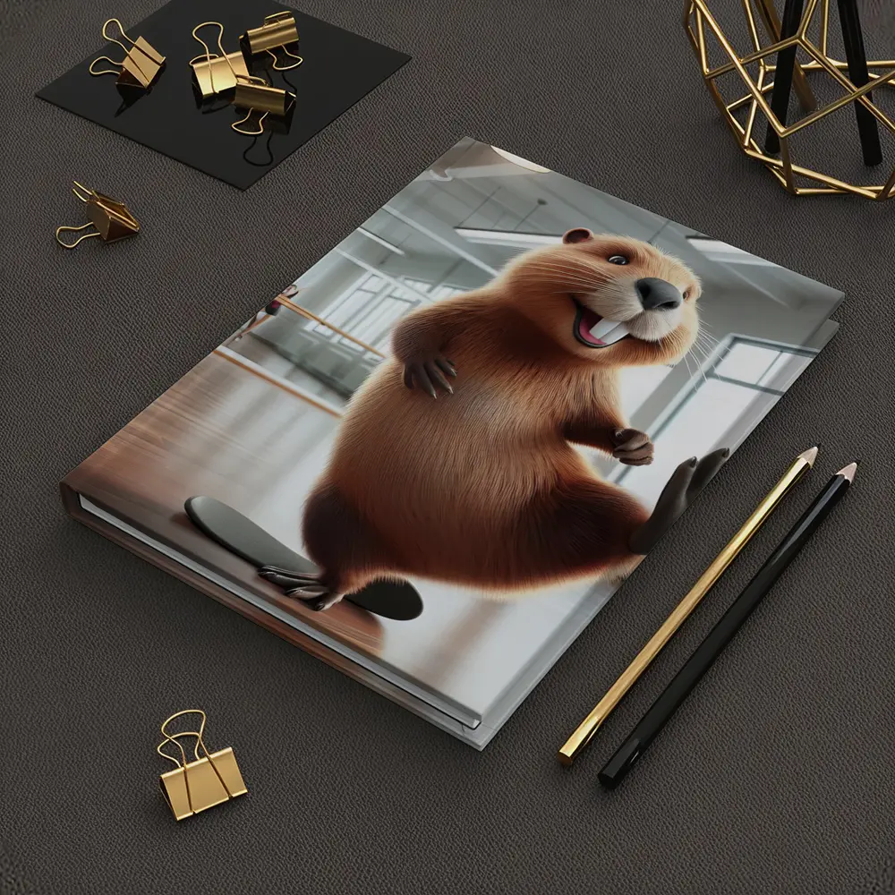 Dancing Beaver In Ballet Studio – Notebooks