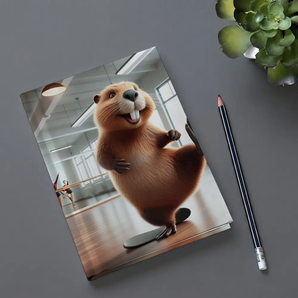 Dancing Beaver In Ballet Studio – Notebooks