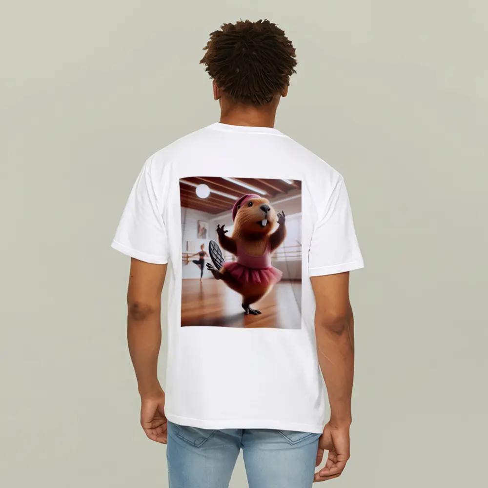 Funny Beaver Ballerina Dancing In Studio – T-Shirts