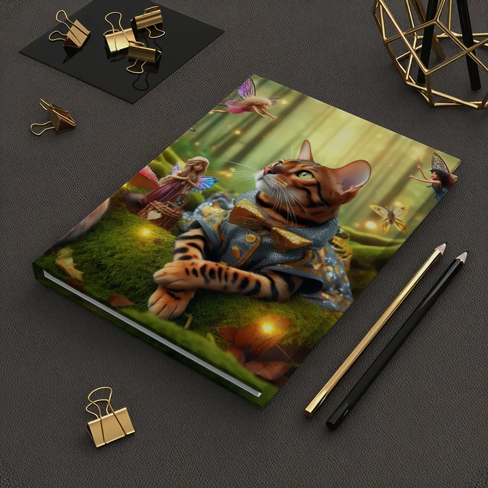 Bengal Cat Fairy Forest Fantasy Art – Notebooks