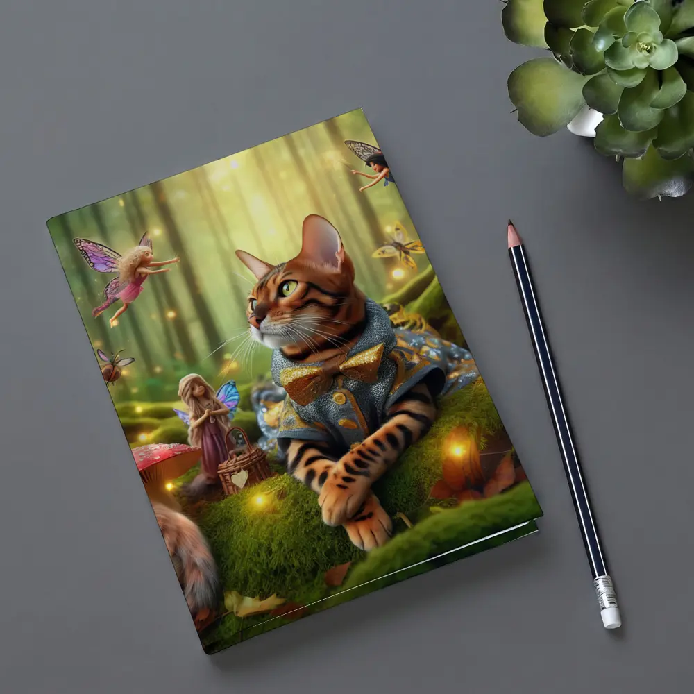 Bengal Cat Fairy Forest Fantasy Art – Notebooks