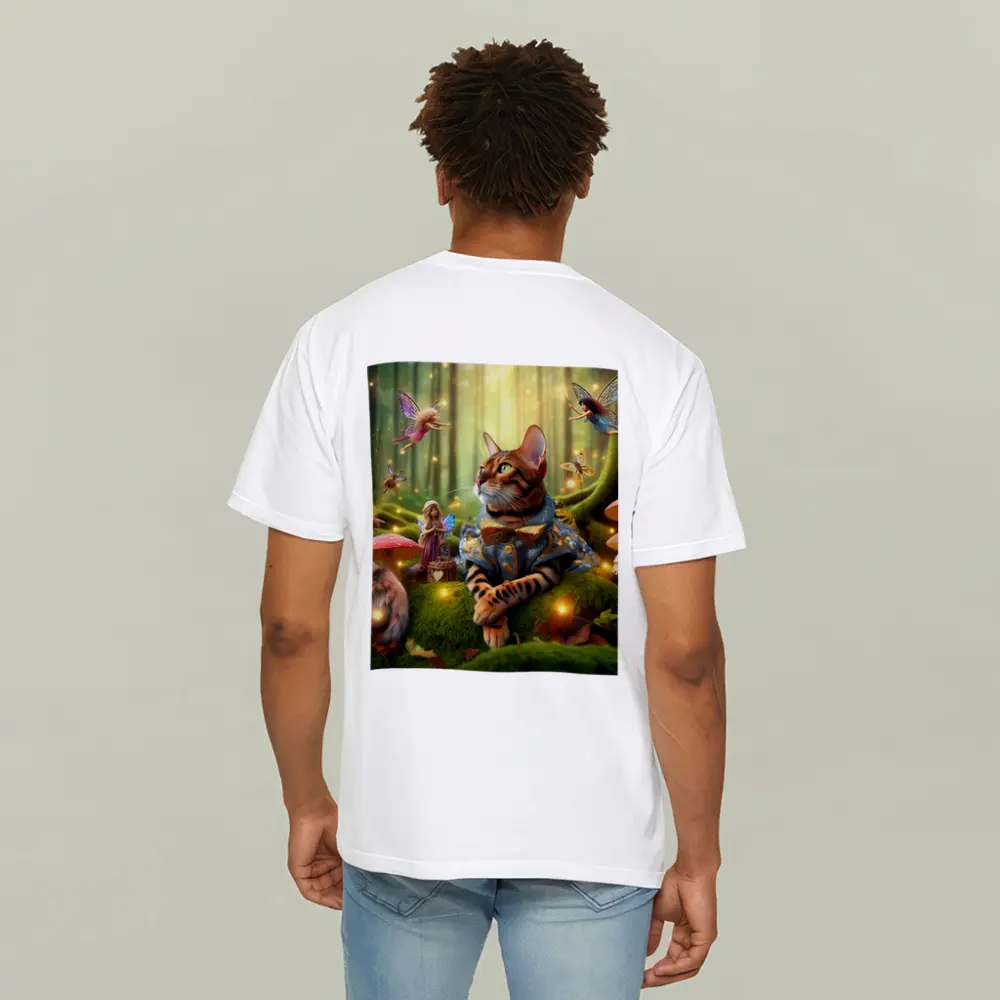 Bengal Cat Fairy Forest Fantasy Art – T-Shirts