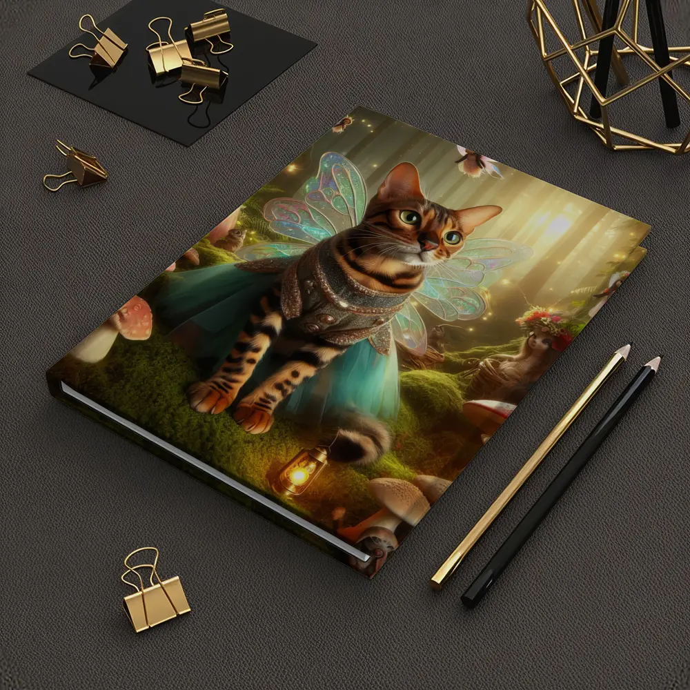 Bengal Cat Fairy Wings Enchanted Forest – Notebooks