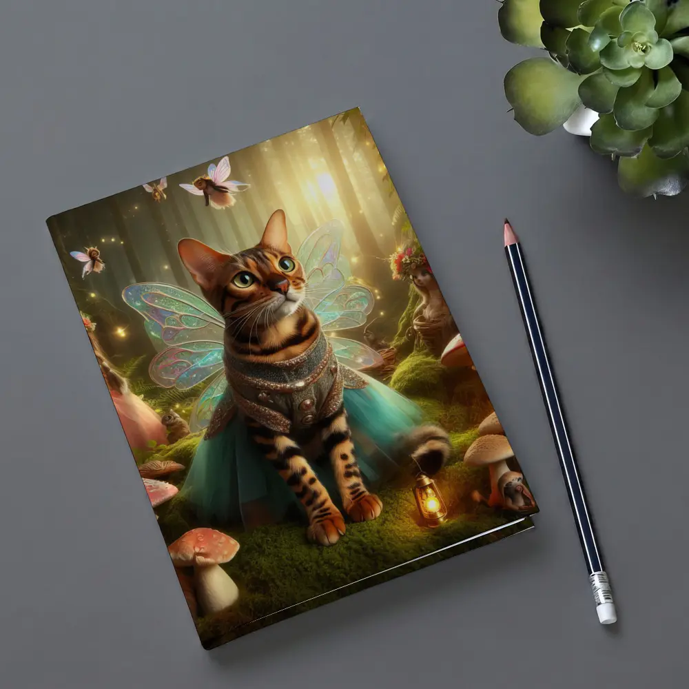Bengal Cat Fairy Wings Enchanted Forest – Notebooks