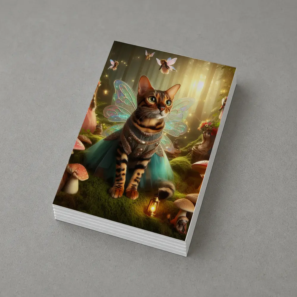 Bengal Cat Fairy Wings Enchanted Forest – Postcards