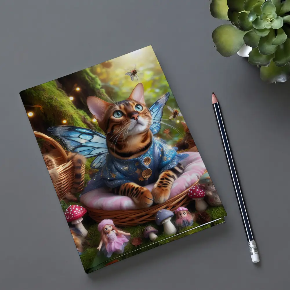 Bengal Cat Fairy Wings Enchanted Forest – Notebooks