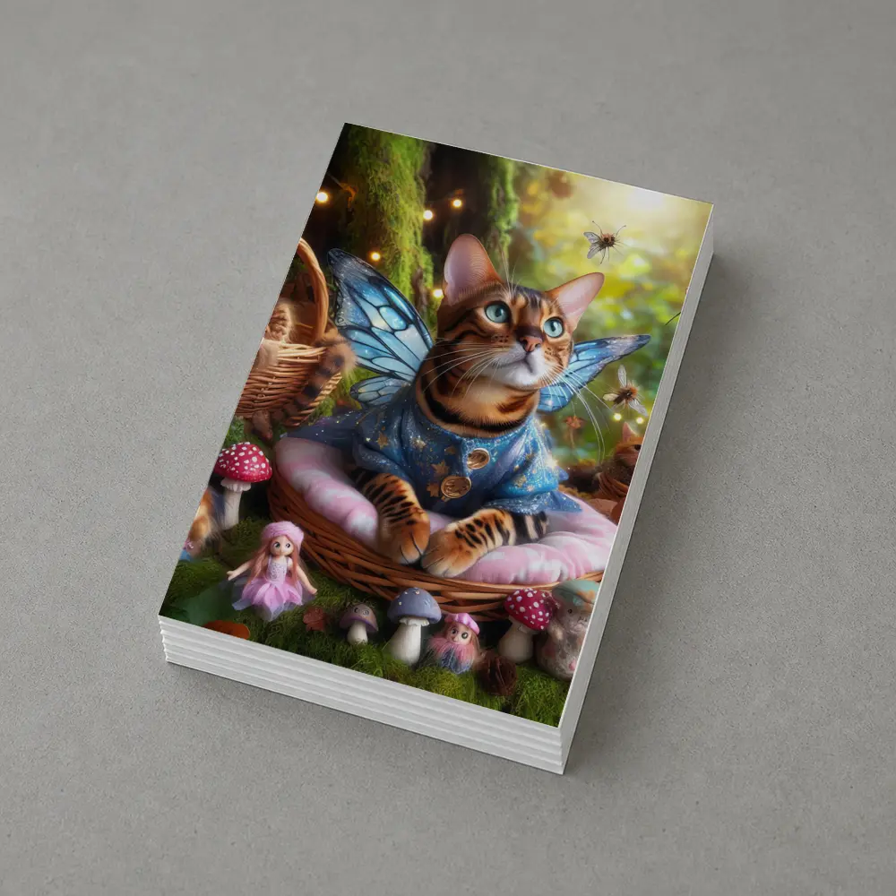 Bengal Cat Fairy Wings Enchanted Forest – Postcards