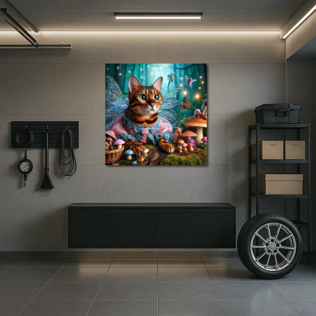 Bengal Cat Fairy Wings Enchanted Forest – Wall Art