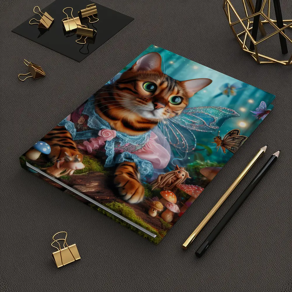 Bengal Cat Fairy Wings Enchanted Forest – Notebooks