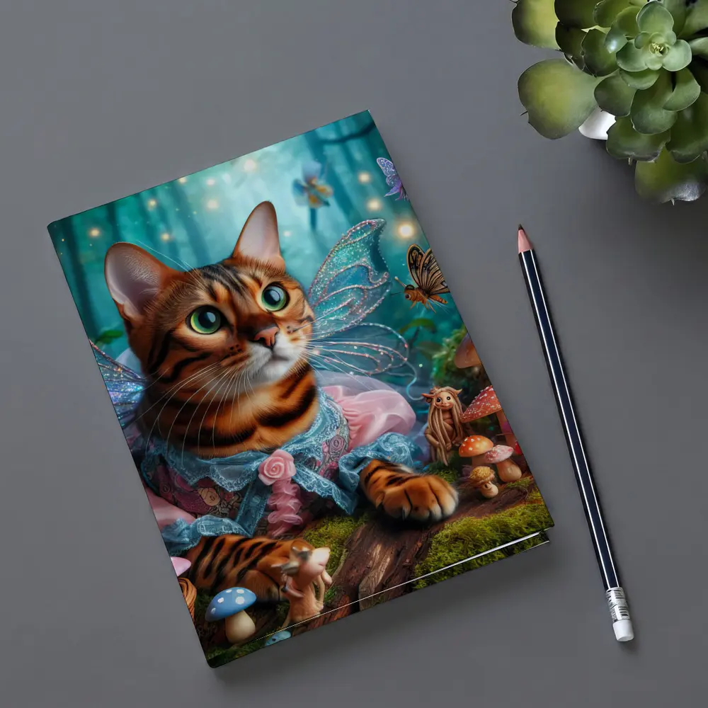 Bengal Cat Fairy Wings Enchanted Forest – Notebooks