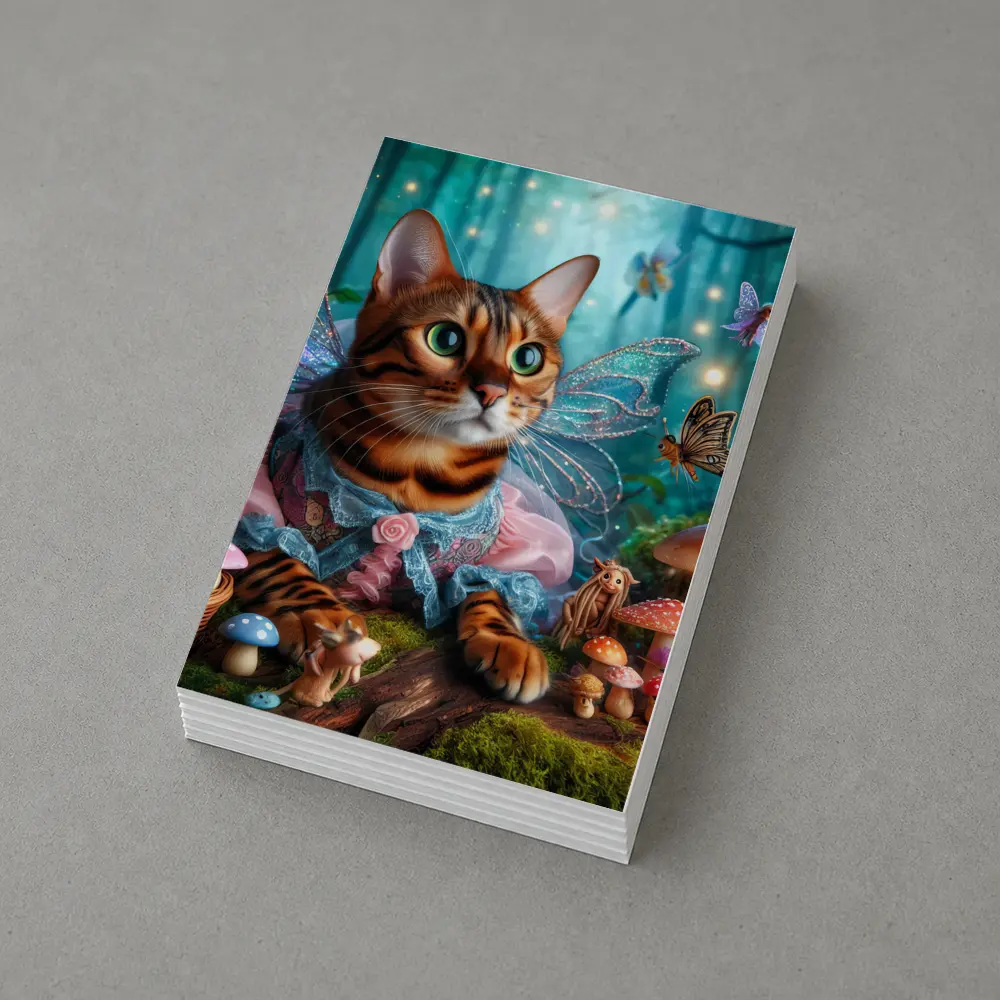 Bengal Cat Fairy Wings Enchanted Forest – Postcards
