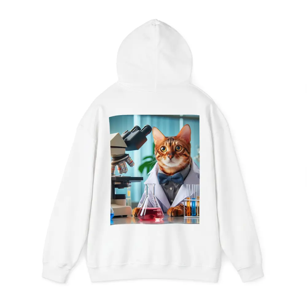 Bengal Cat Scientist Laboratory Coat Microscope – Hoodies