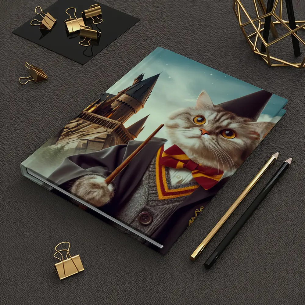 Wizard Cat in Robes at Magic Castle – Notebooks