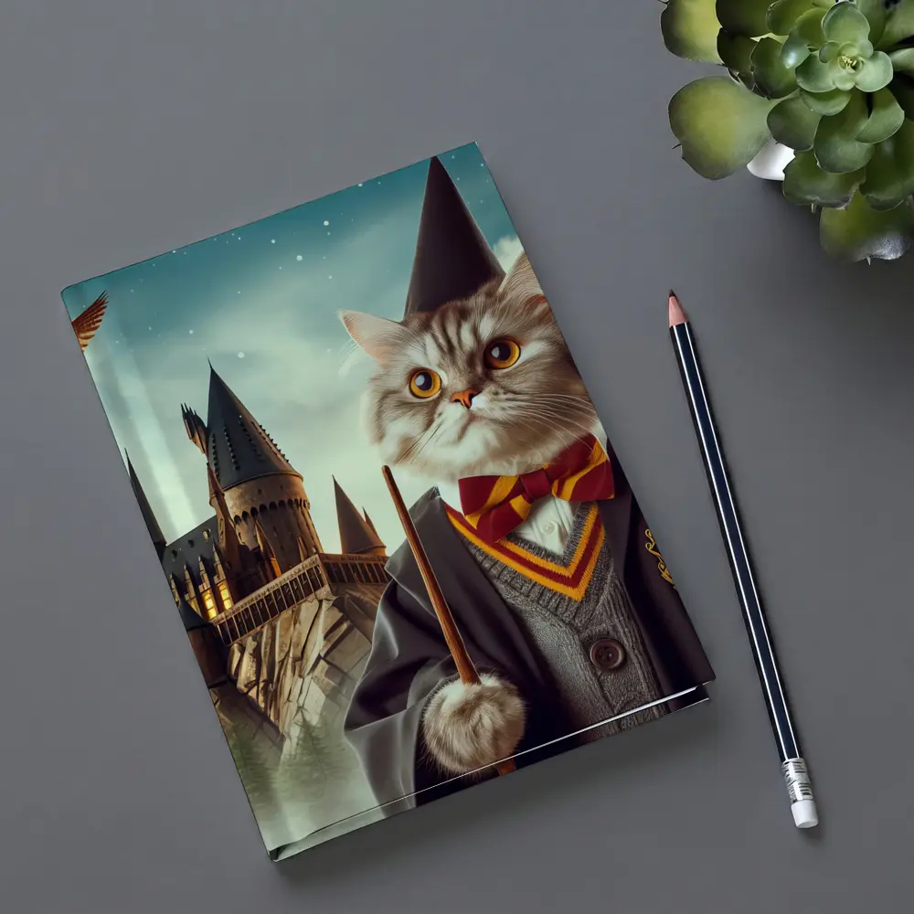 Wizard Cat in Robes at Magic Castle – Notebooks
