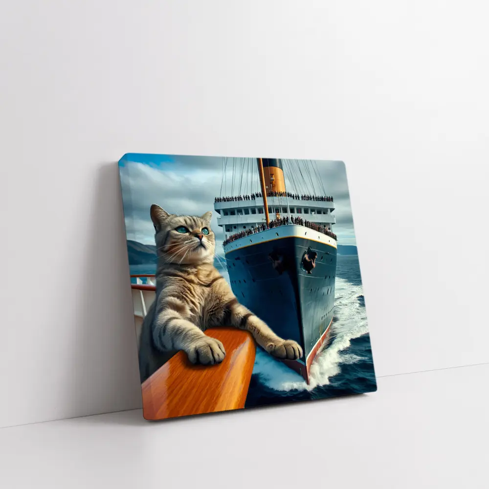 Cat on Cruise Ship Ocean Adventure – Wall Art