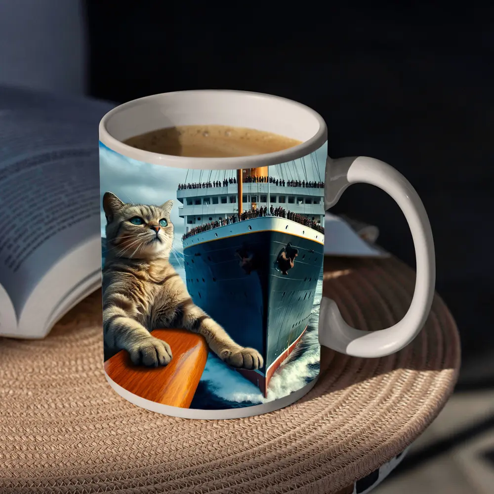 Cat on Cruise Ship Ocean Adventure – Mugs