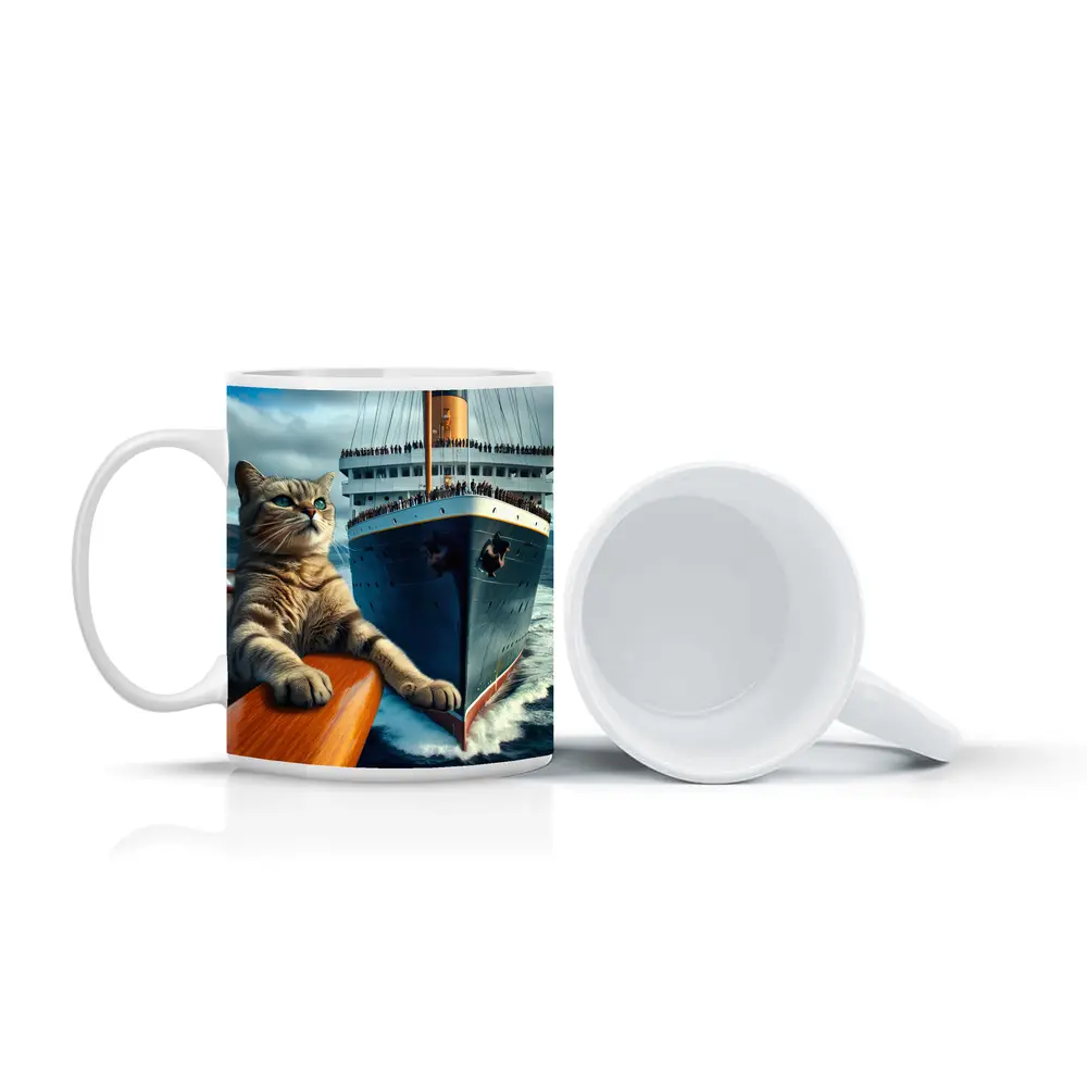 Cat on Cruise Ship Ocean Adventure – Mugs