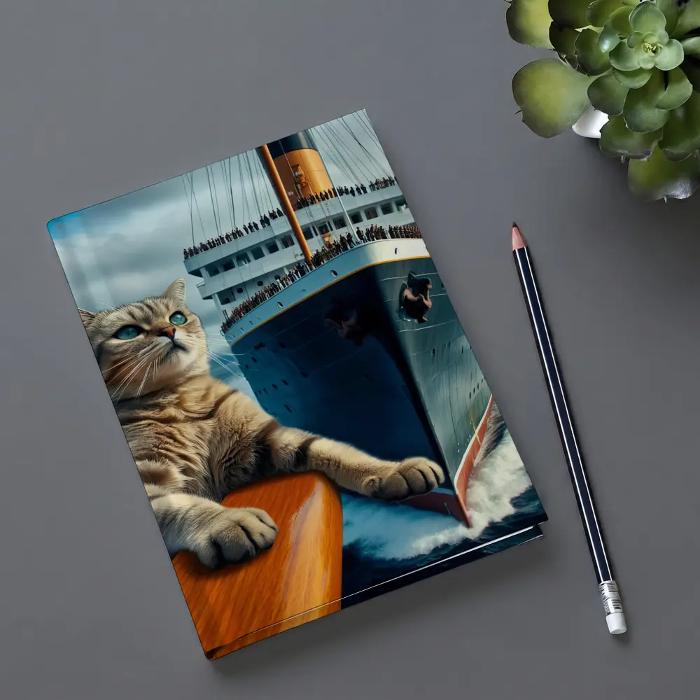Cat on Cruise Ship Ocean Adventure – Notebooks