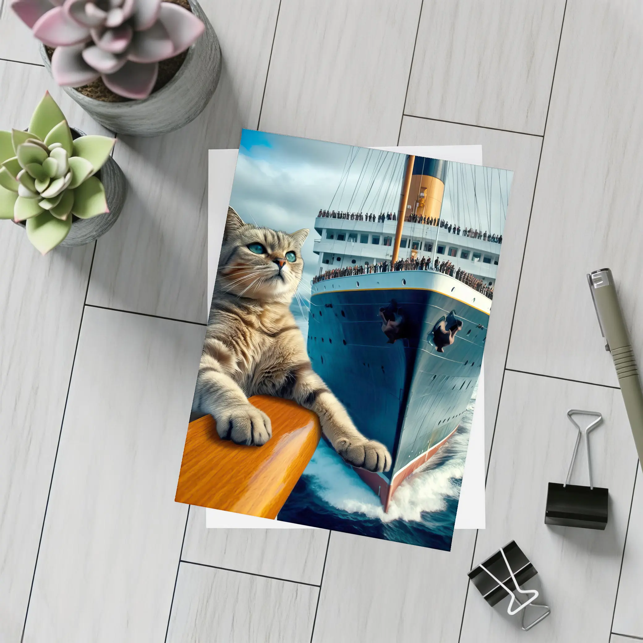Cat on Cruise Ship Ocean Adventure – Postcards