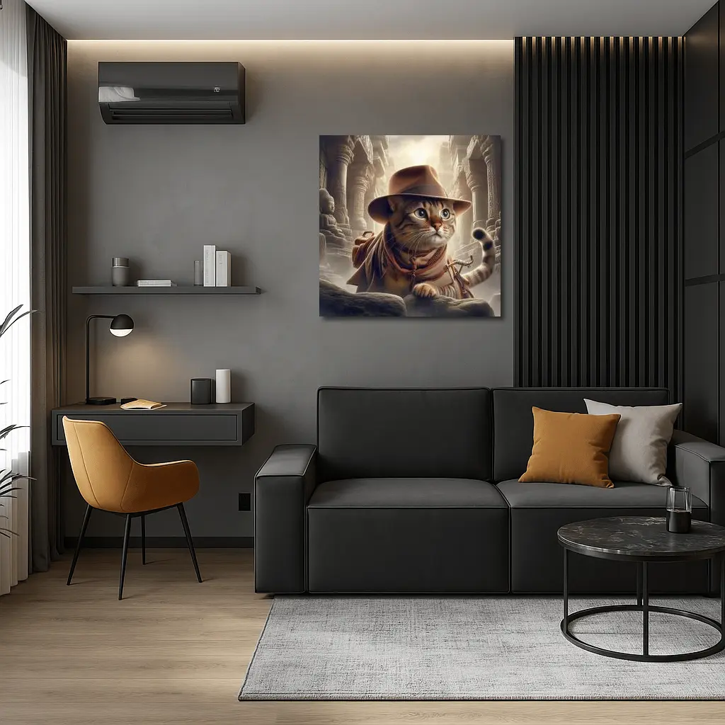 Adventure Cat Explorer Ancient Temple Ruins – Wall Art