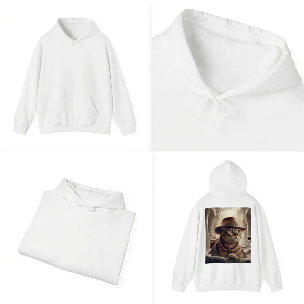 Adventure Cat Explorer Ancient Temple Ruins – Hoodies