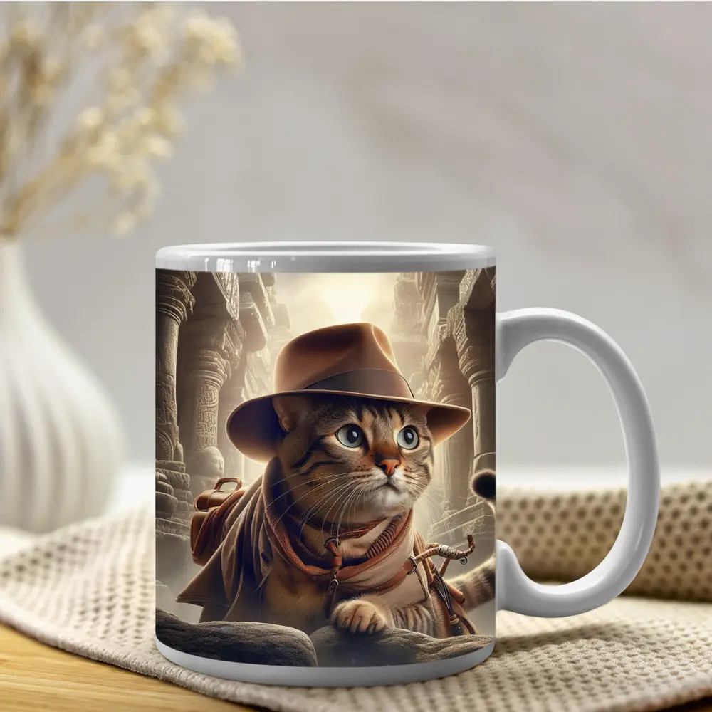 Adventure Cat Explorer Ancient Temple Ruins – Mugs