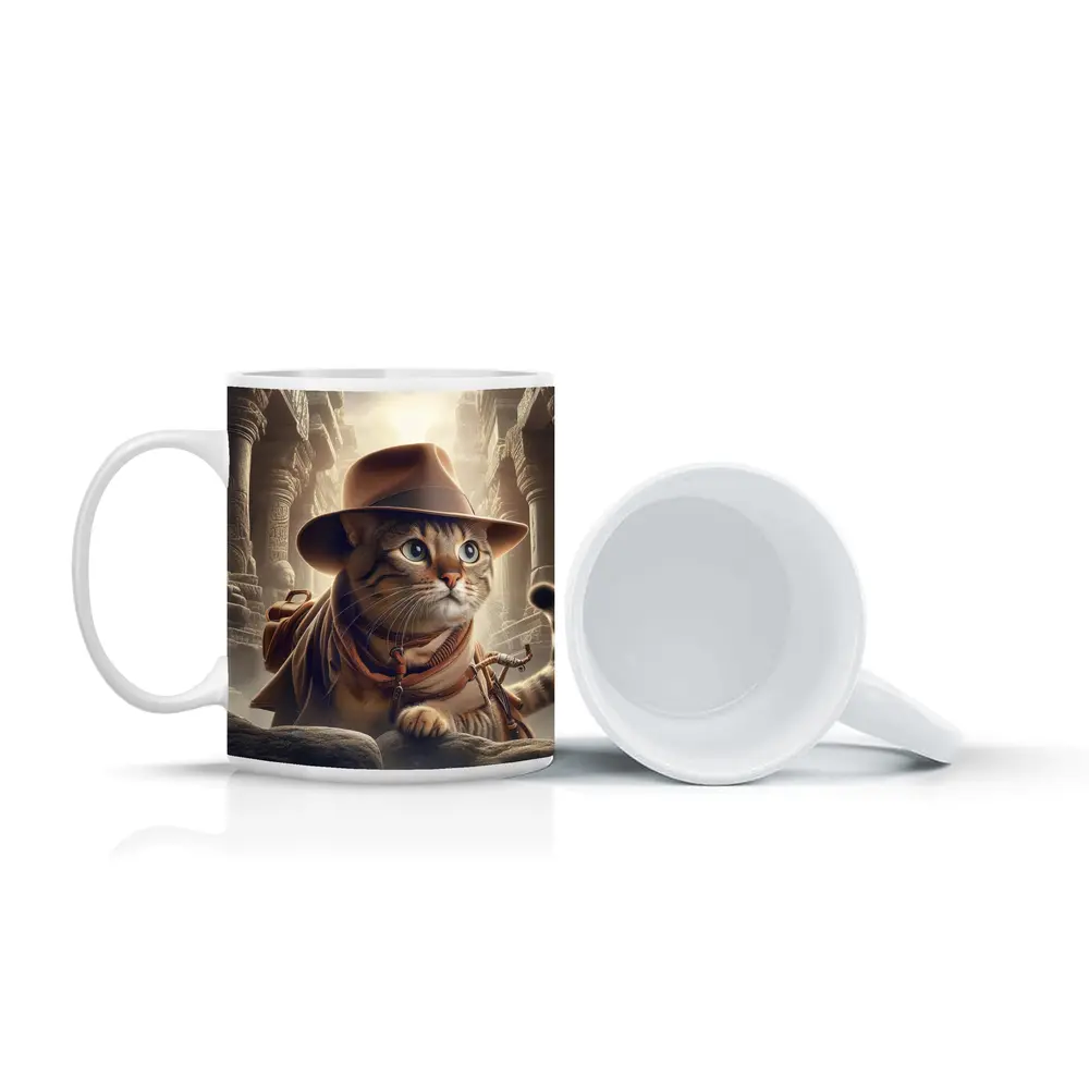 Adventure Cat Explorer Ancient Temple Ruins – Mugs