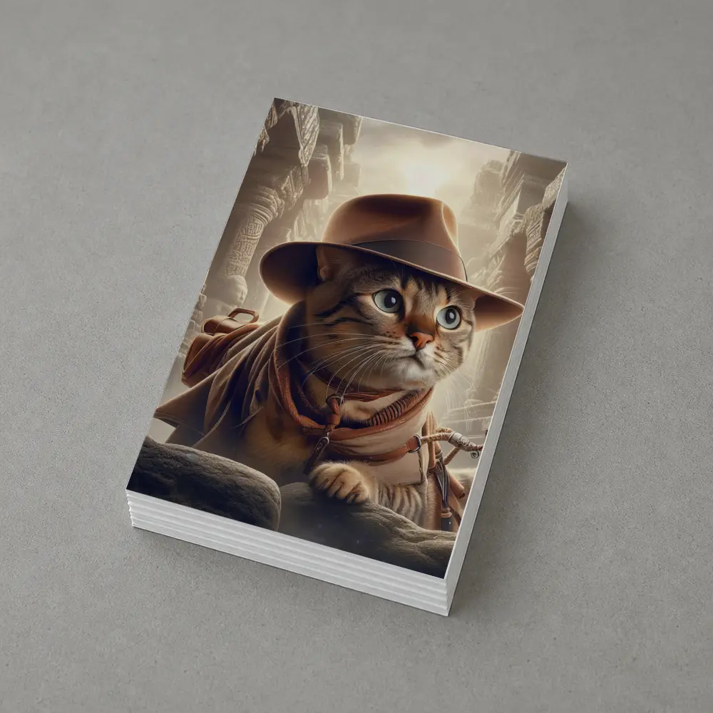 Adventure Cat Explorer Ancient Temple Ruins – Postcards