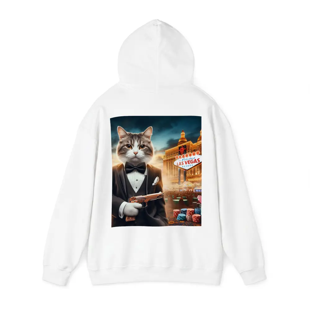 Tuxedo Cat Secret Agent Las Vegas Casino – Hoodies