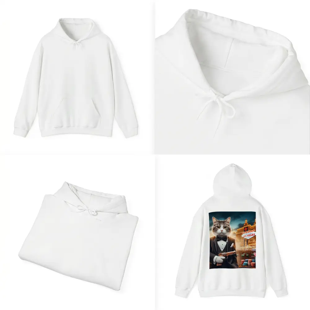Tuxedo Cat Secret Agent Las Vegas Casino – Hoodies