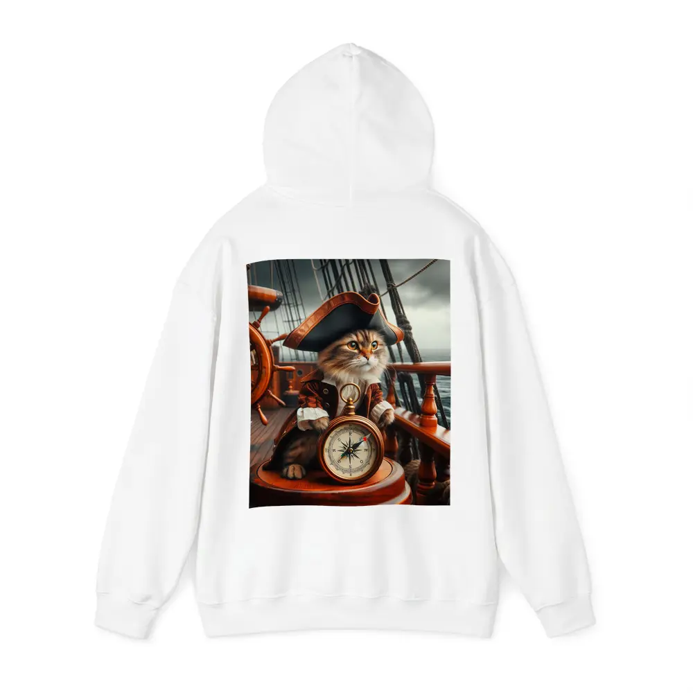 Pirate Cat Captain On Sailing Ship – Hoodies