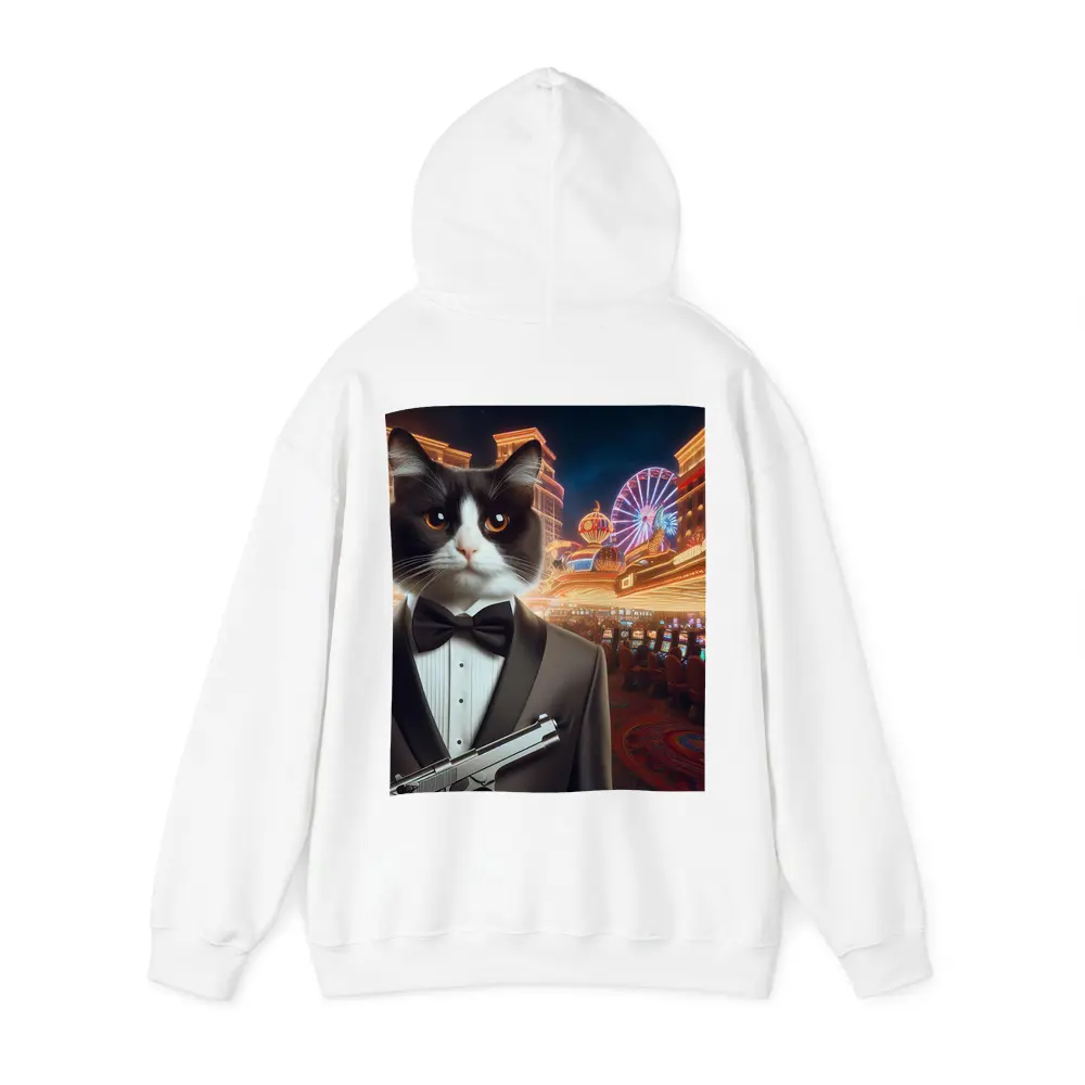 Tuxedo Cat Secret Agent Las Vegas Casino – Hoodies