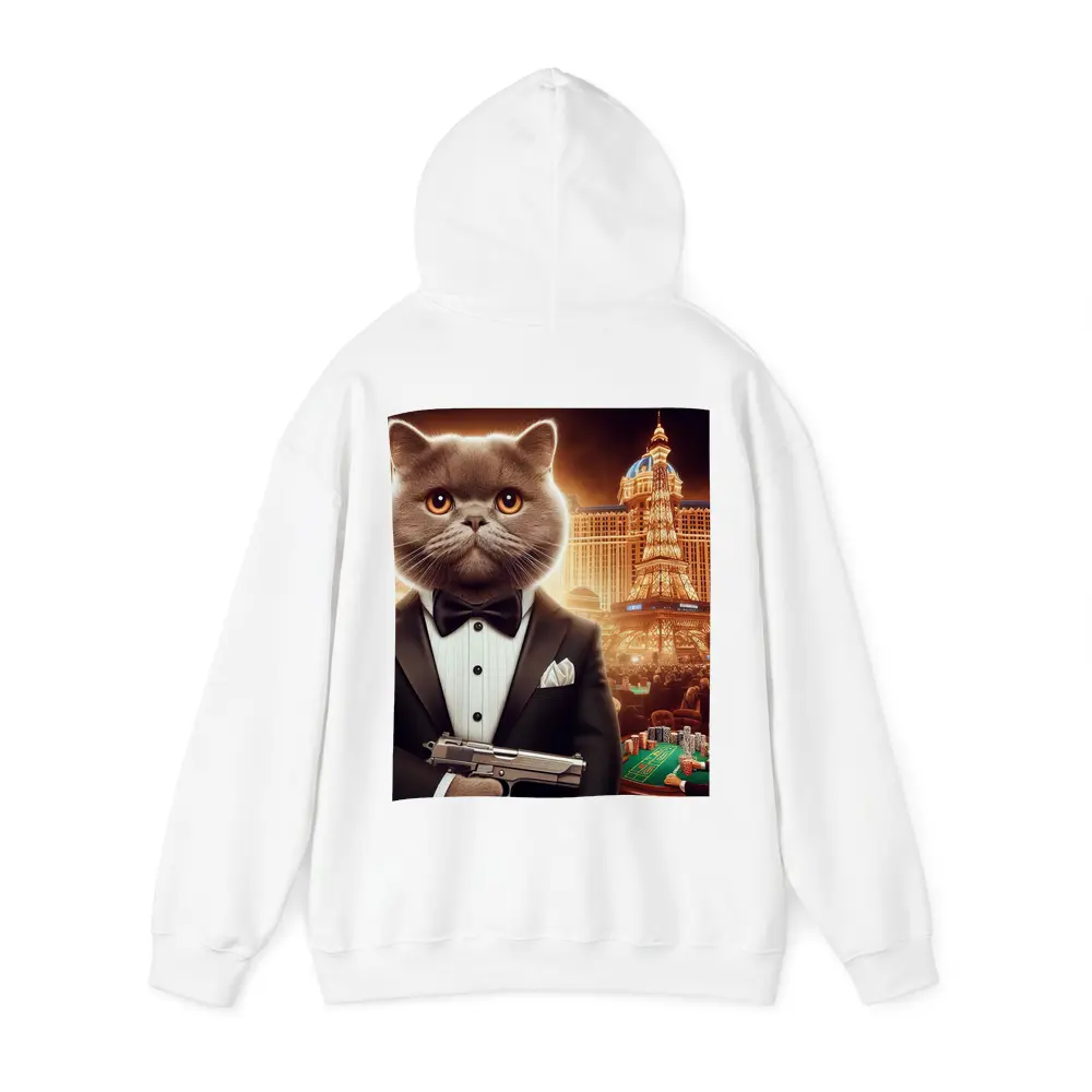 British Shorthair Cat Spy Las Vegas Casino – Hoodies