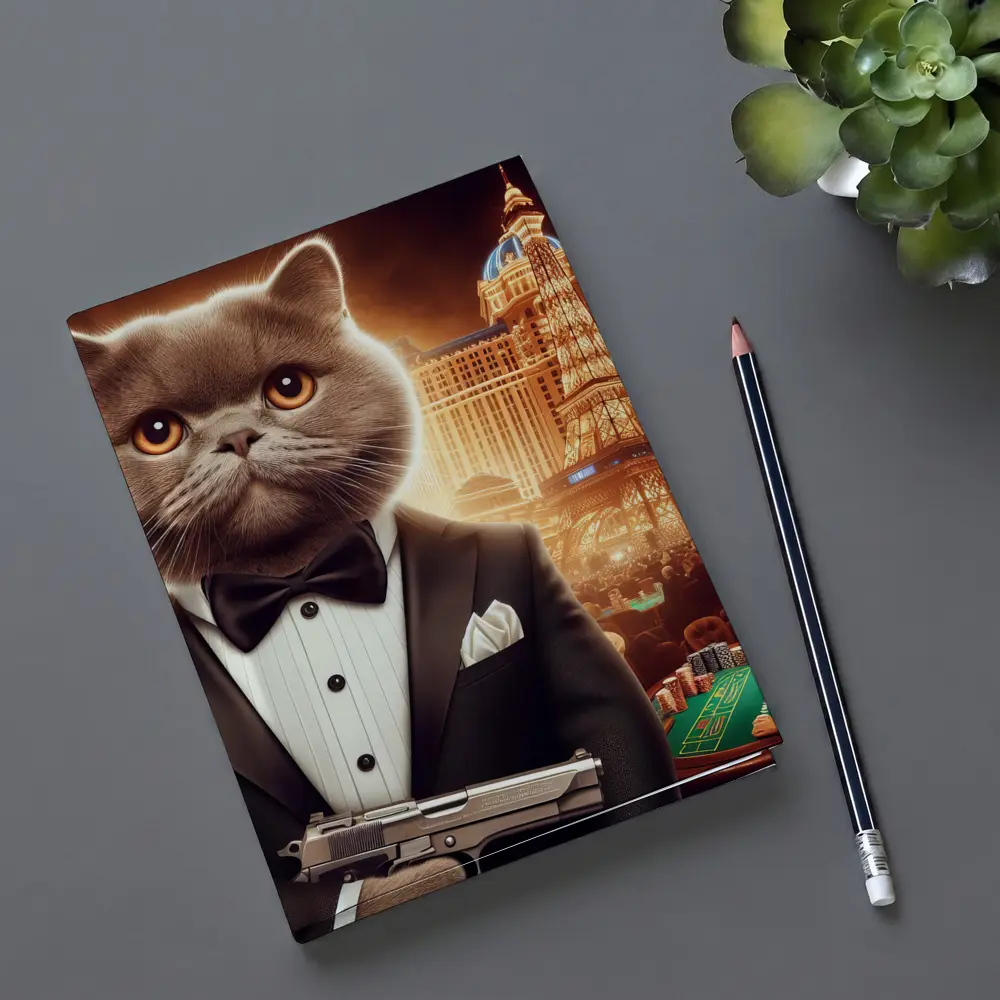 British Shorthair Cat Spy Las Vegas Casino – Notebooks