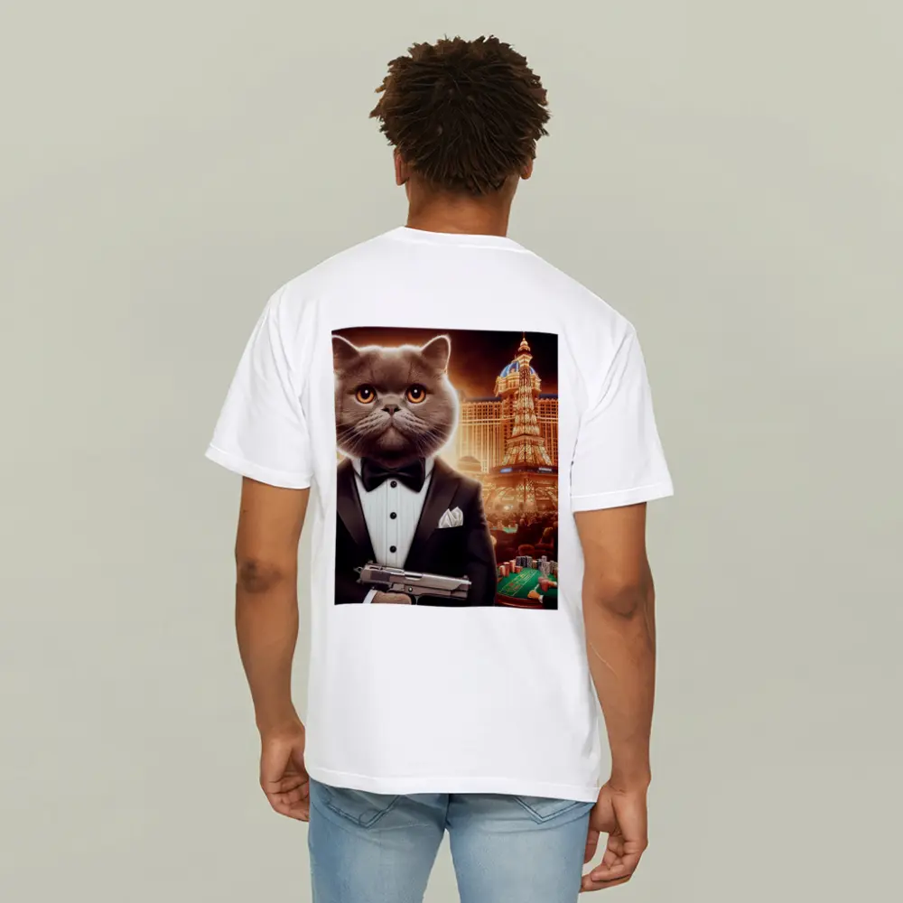 British Shorthair Cat Spy Las Vegas Casino – T-Shirts