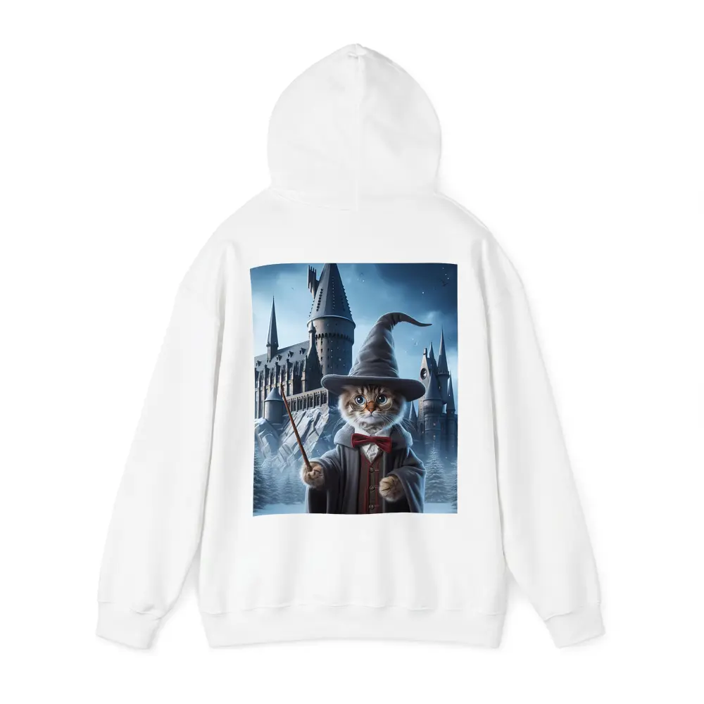 Wizard Cat Winter Castle Fantasy Art – Hoodies