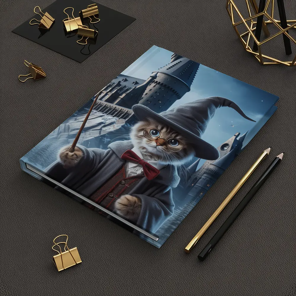 Wizard Cat Winter Castle Fantasy Art – Notebooks