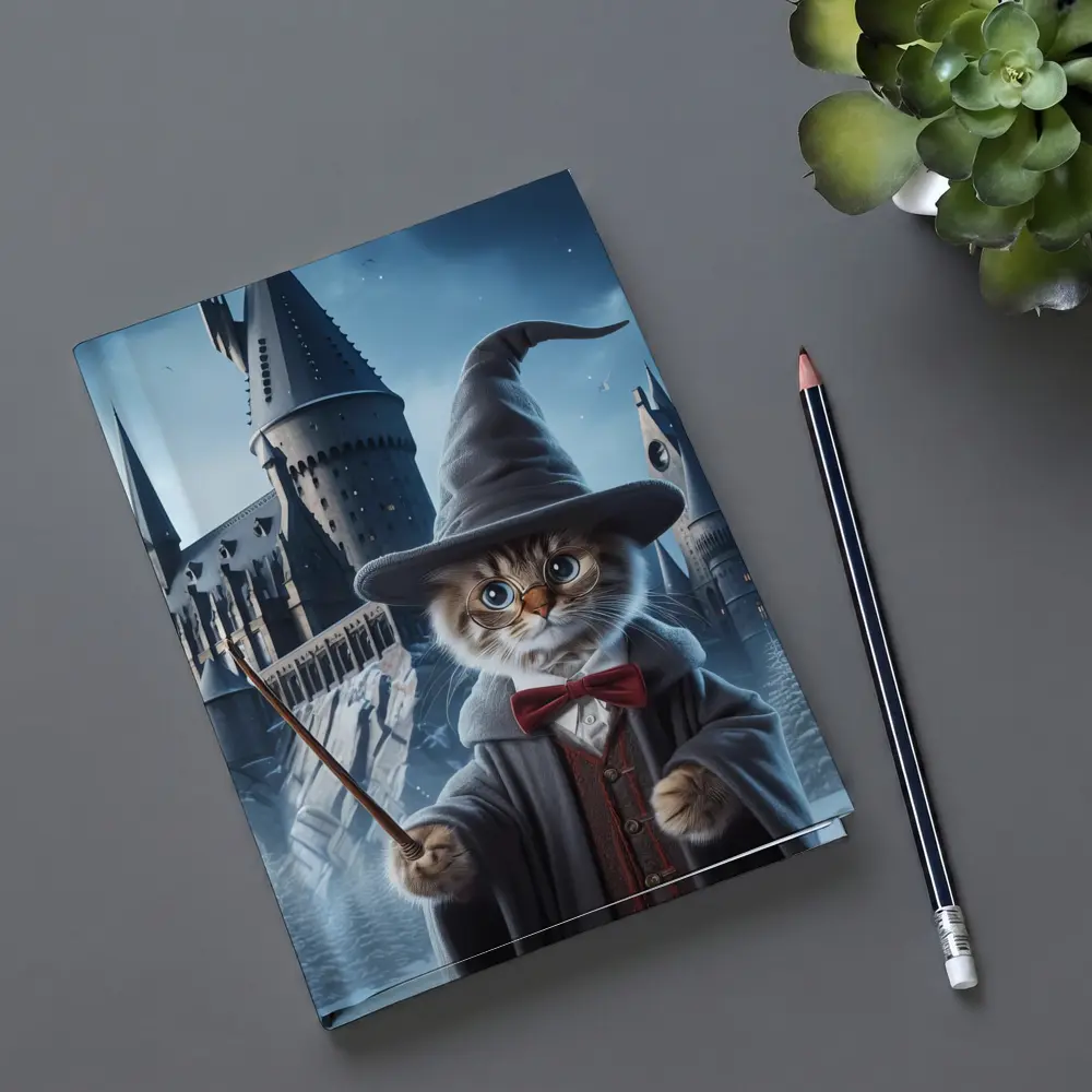 Wizard Cat Winter Castle Fantasy Art – Notebooks