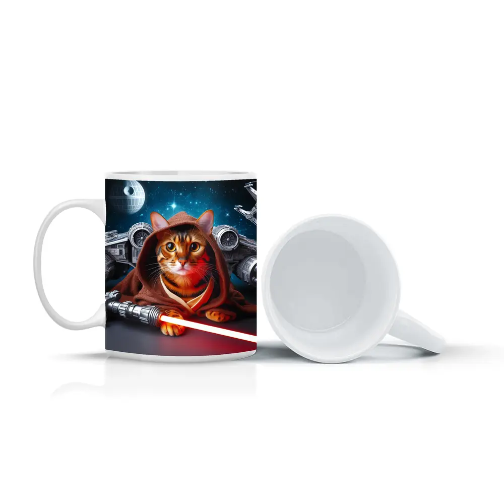 Bengal Cat Jedi Robe Space Battle – Mugs