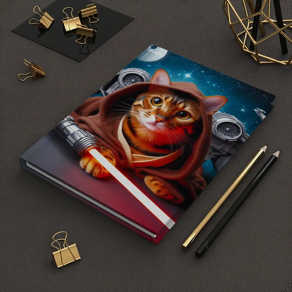 Bengal Cat Jedi Robe Space Battle – Notebooks
