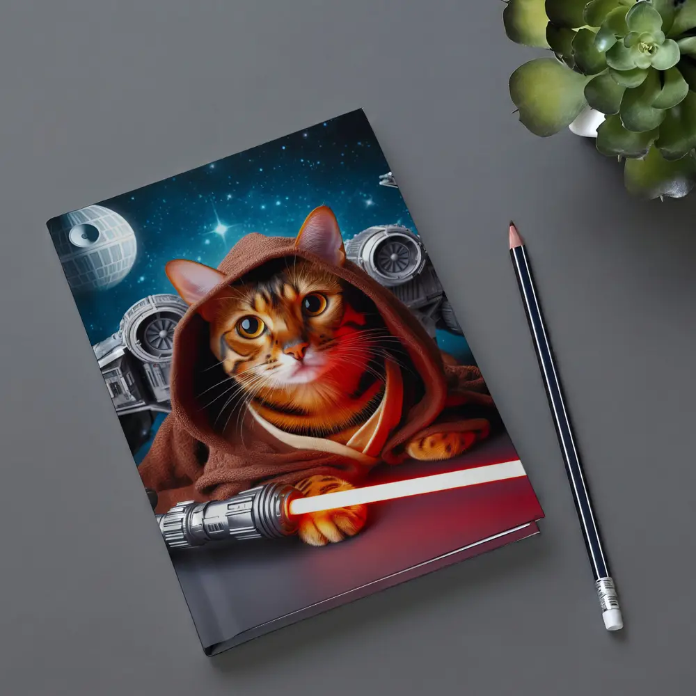 Bengal Cat Jedi Robe Space Battle – Notebooks