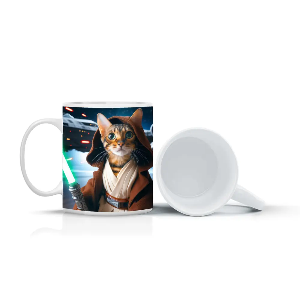 Bengal Cat Jedi Knight Space Battle – Mugs