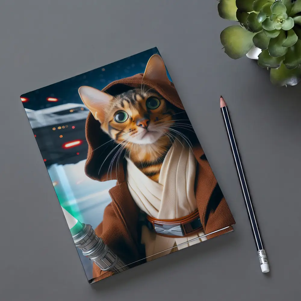Bengal Cat Jedi Knight Space Battle – Notebooks