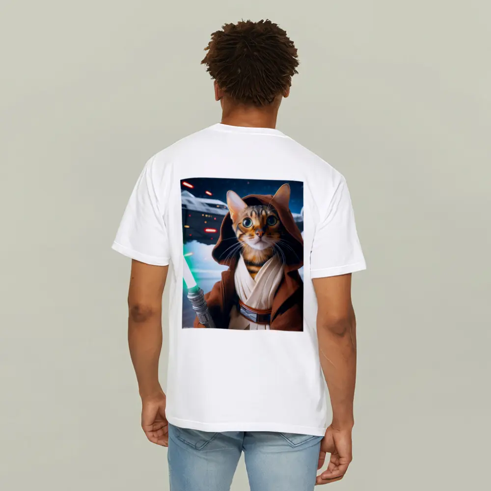 Bengal Cat Jedi Knight Space Battle – T-Shirts
